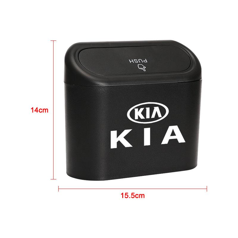 1pcs Car Trash Bin Hanging Garbage Case Storage Box Square Pressing Trash Can For KIA K5 K9 Sorento Ceed Sportage Carnival Stinger Forte Niro Cadenza