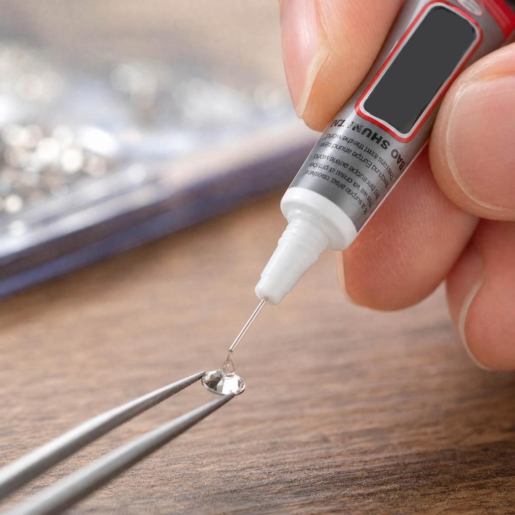 7000 Glue with 10 Precision Needle Tips for Jewelry Rhinestones and DIY Projects