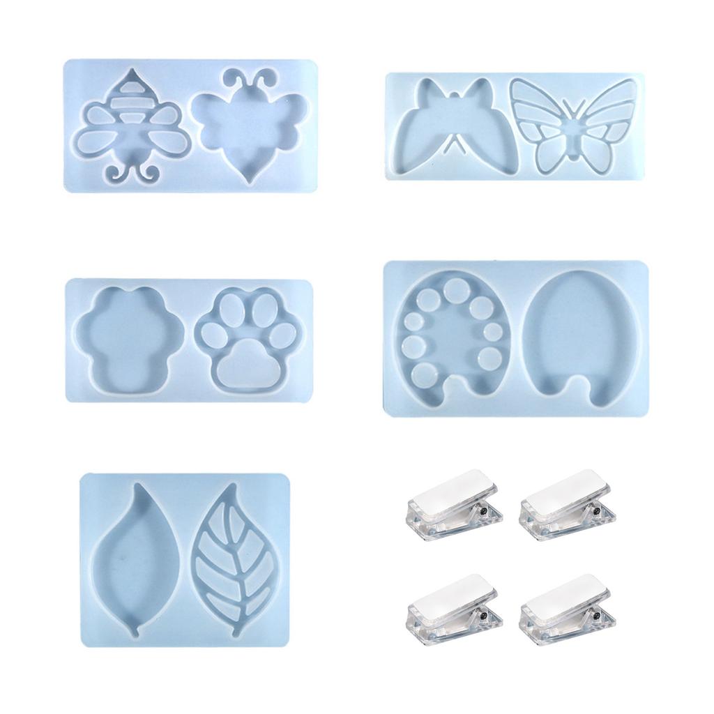 Sketching Board Clip Silicone Molds UV Epoxy Resin Mold Cat-Paw Casting Moulds for DIY Drawing Supplies Jewelry Making