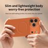 Original Business PU Leather For MagSafe Magnetic Phone Case For iPhone 13 14 15 16 17 Pro Max Metal Lens Frame Protect Cover