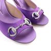 Excellent GUCCI Mule Horsebit Crystal Satin Purple Satin Women 38 771594 Used