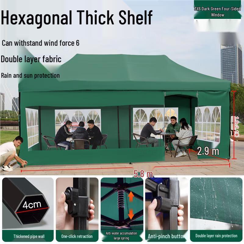 Outdoor Retractable Canopy Tent with Walls
