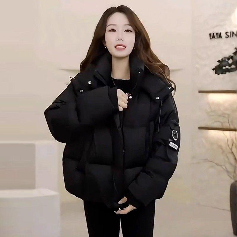Winter New Women's Short Hooded Down Padded Jacket Casual Loose Thickened Padded Jacket Padded Jacket
