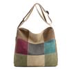 Borsa a Tote in Tela da Donna Casual Grande Capacità con Tasche con Zip per Uso Quotidiano