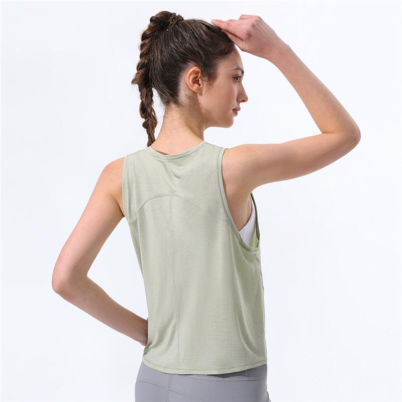 

Женская дышащая сетчатая майка без рукавов для йоги и бега Medium зелёный