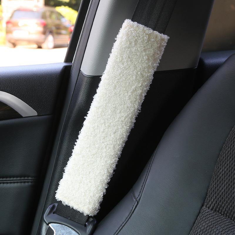Universal Auto Seat Belt Covers Warm Plush Multi-color 26.5x7cm Safety Shoulder Cushion Protector