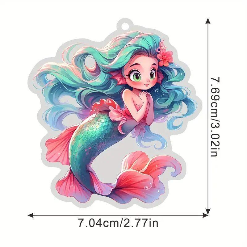 Charming Unique Acrylic Mermaid Car Pendant For Vibrant Decor Interior
