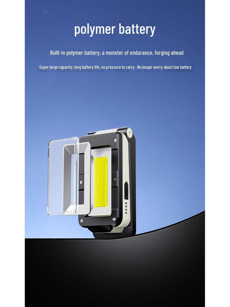 Portable Outdoor Work Light: Foldable, High Brightness, Magnetic, Multi-Light Source for Camping and Inspections