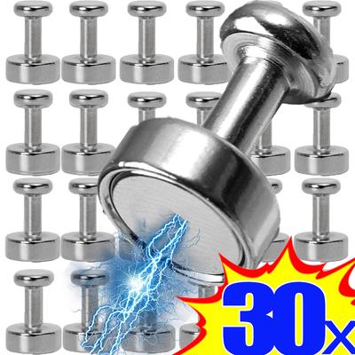 30/2 STÜCKE Mini Magnetische Reißzweckhaken Neodym Eisen Bor Reißzweck Aufbewahrungshaken Zuhause Küche Kühlschrank Whiteboard Wandhänger