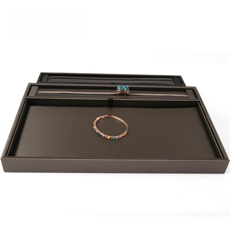 Digu PU Leather Jewelry Display Tray for Rings and Bracelets