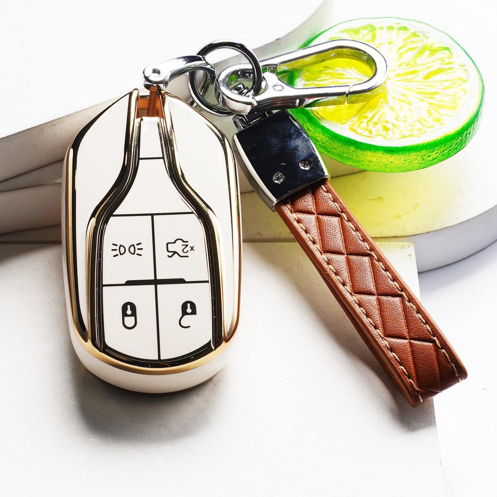 SANRILY Smart Key Case, Key Holder, Key Cover, Key Protection, For Maserati, Ghibli, Levante,