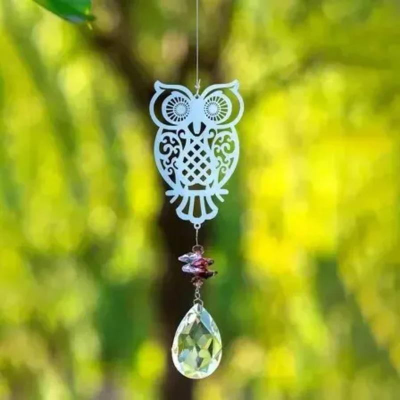 Crystal Sun Catcher Prisms Rainbow Chaser Window Wind Chime Tree of Life Home Car Decor Art Hanging Pendant