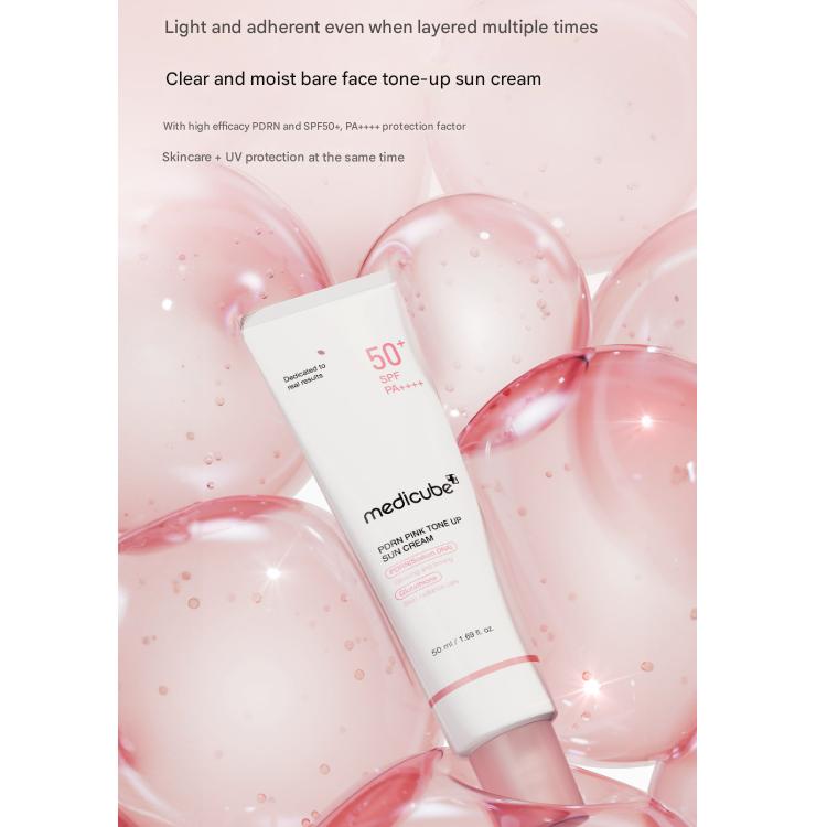 Medicube Crème solaire PDRN Tonifiant Rose 50ml  (3 Options)