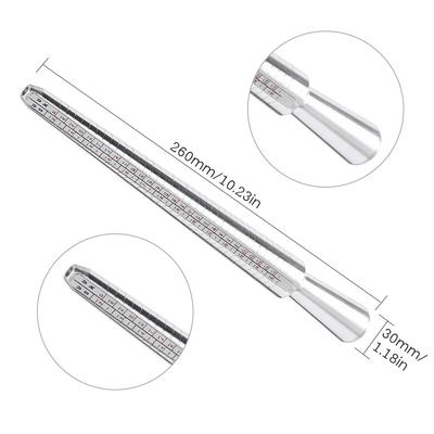 Alüminyum Halka Ölçer Mandrel Metal Halka Ölçer Parmak Boyutlandırma Çubuğu Mandrel Aracı, Halka Ölçer ile
