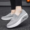 Women Slip on Walking Shoes Air Cushion Sneakers Pink Grey Black Blue Elevator Platform Orthopedic Socks Shoes Plus Size