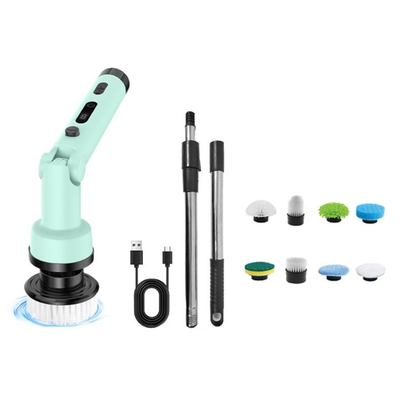 

Automatic Rotation Cordless Cleaning Brush Multifunctional Designs for Bathroom and Floor Surfaces зелений
