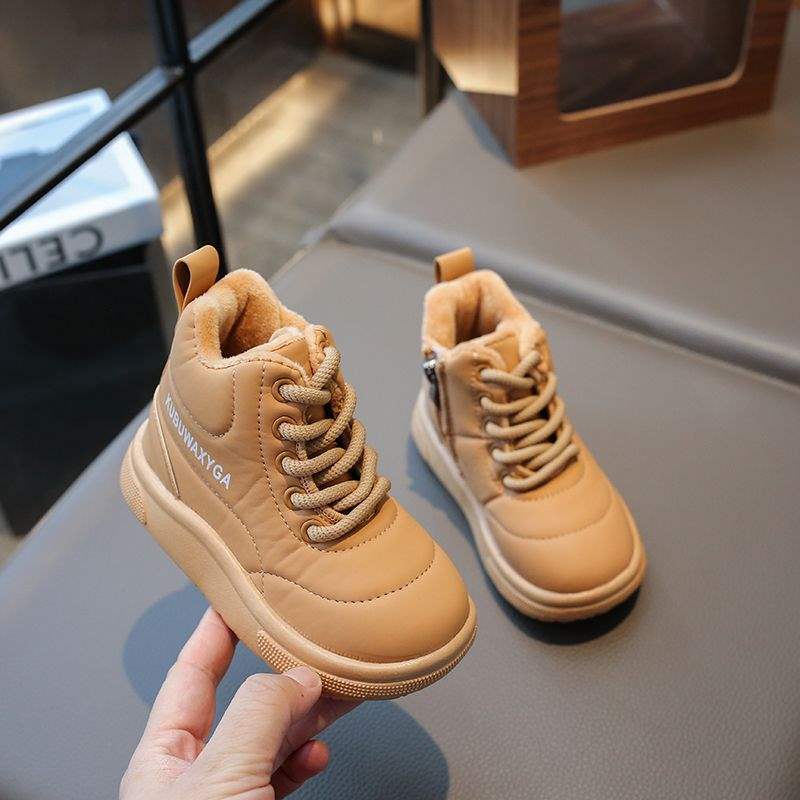 

Модные тенденции зимние сапоги для девочек хлопковые сапоги зимние новые детские ботинки для мальчиков флисовые короткие сапоги студенческие хлопковые сапоги Inner Length 21.8cm 36 жёлтый