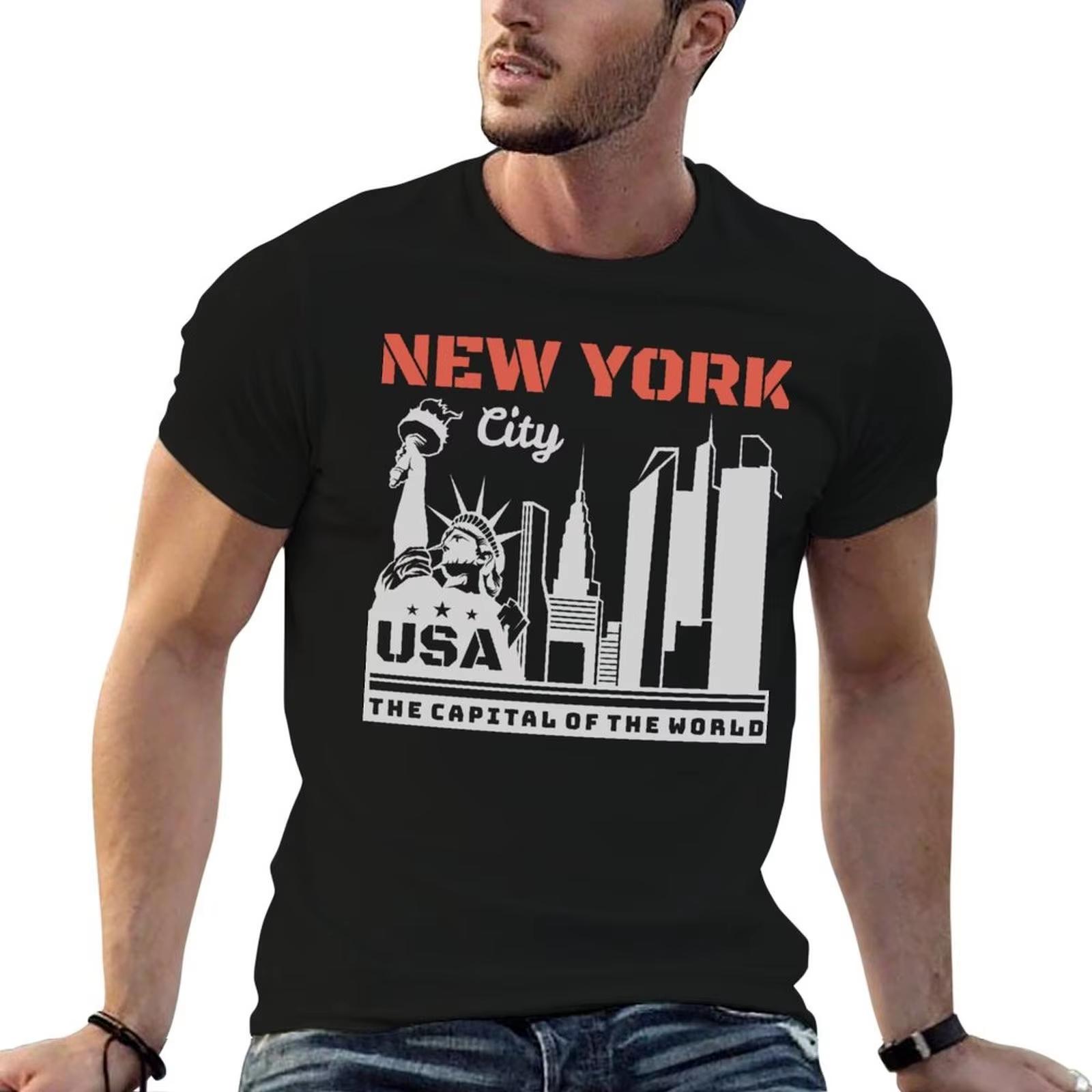 NYC 100 Cotton TShirt 2026 New Cotton T Shirts Man Shirt NEW YORK Mentshirt Mens Graphic NYC S