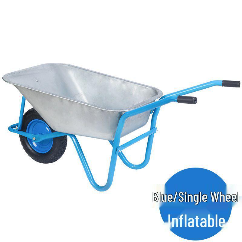 Garden Wheelbarrow: Multi-Purpose Hand Cart for Transporting Soil, Tools, and Cement Over Rough Terrain