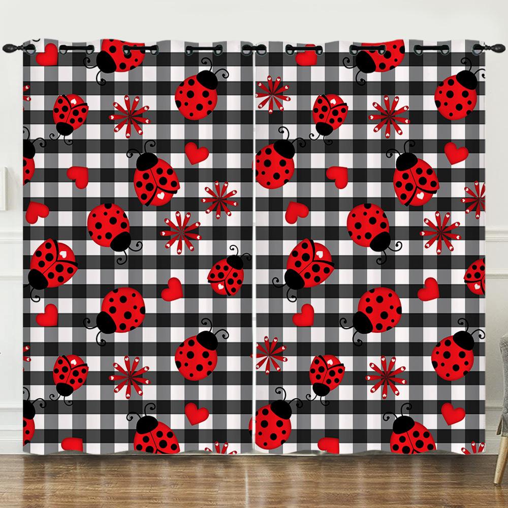 

Штора Мультяшный Жук Животное Цифровая Печать Светонепроницаемая Штора Без Пробивки 97cm*114cm*2