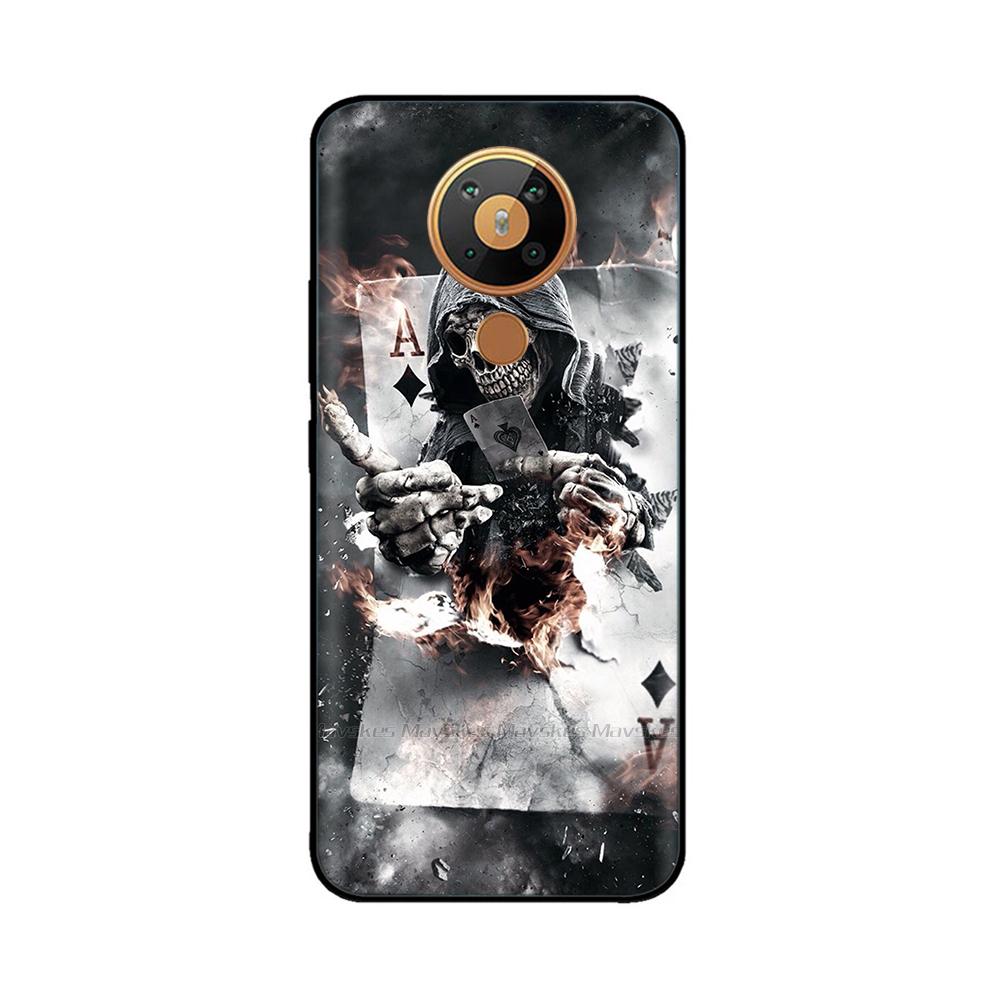 For Nokia 5.3 Silicone Case Soft Tpu Back Cover for Nokia 5.3 3.4 Bumper Printed Silicon Case for Nokia3.4 Nokia5.3 Phone Flower