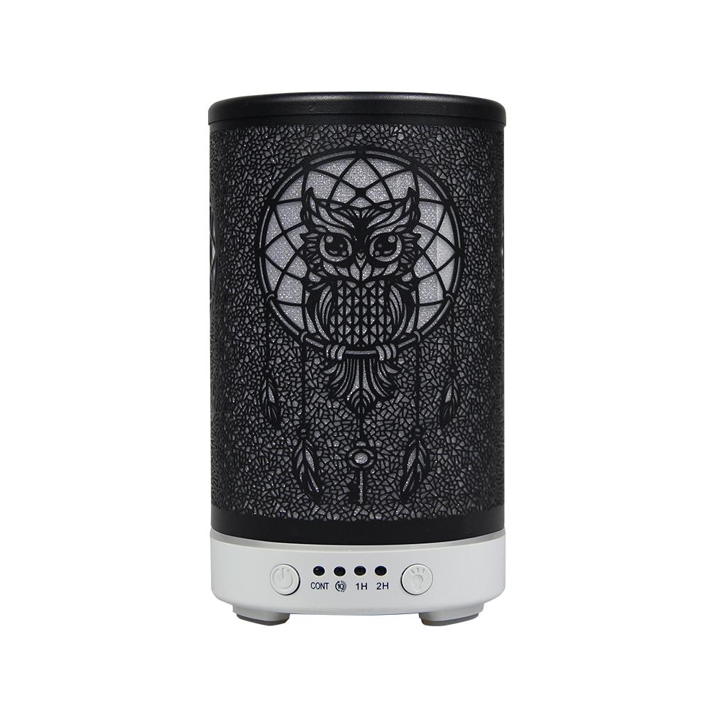 Iron Art Essential Oil Diffuser 100ml Timing Function Ultrasonic Air Humidifier Aroma Diffuser Home Appliance with LED Lights