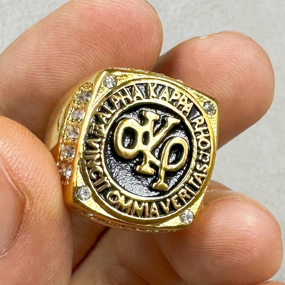 My Fine Jewelry Women's Gold Hip Hop New Arrivals 316L Stainless Steel With Rhinestone Color Akp Rings For Men Rapper