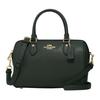Rowan Satchel 25 Gold Logo Reißverschluss Beschläge Crossgrain-Leder Boston Bag Umhängetasche Crossbody-Tasche Tragetasche Mittel CH282-IMRFT