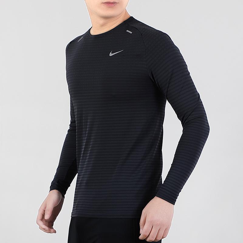Nike TechKnit Ultra Running Training Fitness Shirt Men Tops Black CJ5347-010