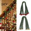 Durable PVC Garland for Tree 11.8 Inch Christmas Ties Banister Bells, Decorative Twist Ties, Reusable Festive Ceremony Embellishment Artificial