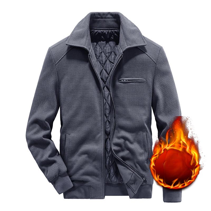 

Осень и зима новый тренд куртка мужское пальто с верхним лацканом теплая мужская бархатная повседневная куртка L