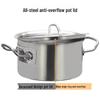Thickened Large Capacity Stainless Steel Stock Pot with Lid and Double Ears