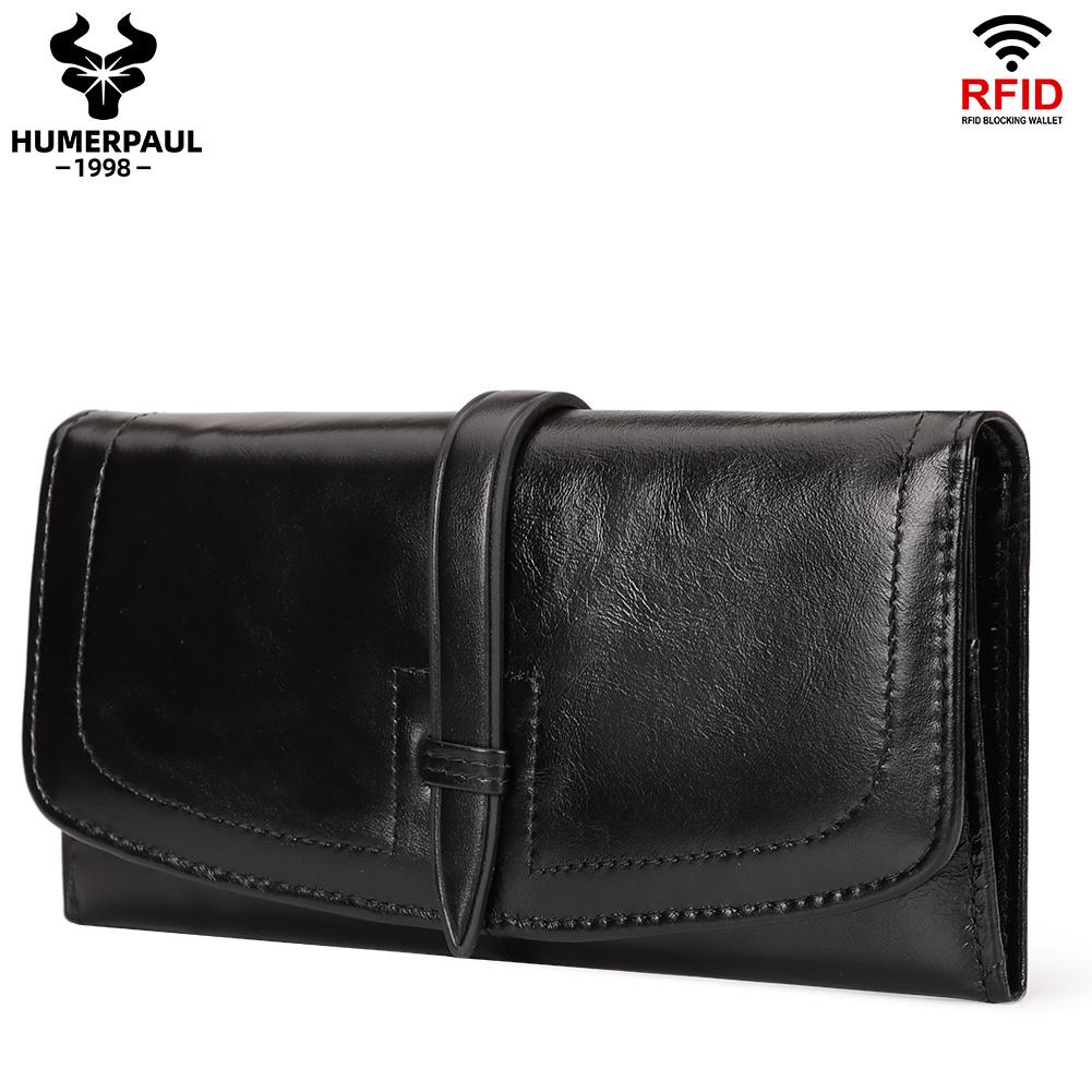 Humerpaul Neue Lange Brieftasche Aus Echtem Leder Frauen Geldbörsen Zipper Geldbörse Mode Hohe Qualität Geldbörsen Trendy Geldbörse Karte Halter Luxus