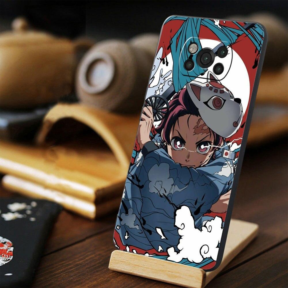 Für Xiaomi POCO MI 11 lite F3 10T M4 Pro 5G X3 NFC 11T F4 GT X4 M3 9T Handyhülle Mode Demon Slayer Kimetsu No Yaiba