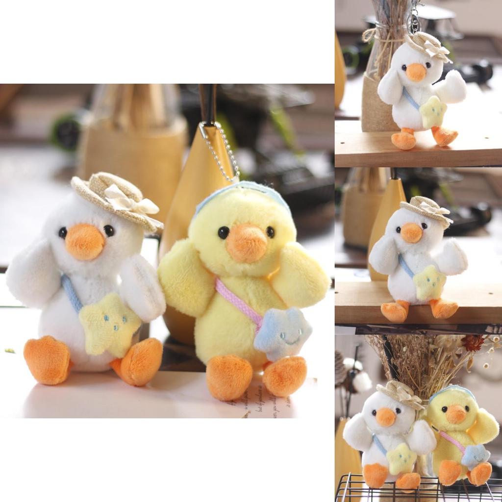 Adorable Plush Duck Keychain Soft Yellow Duck Backpack Charm Cute Stuffed Toy