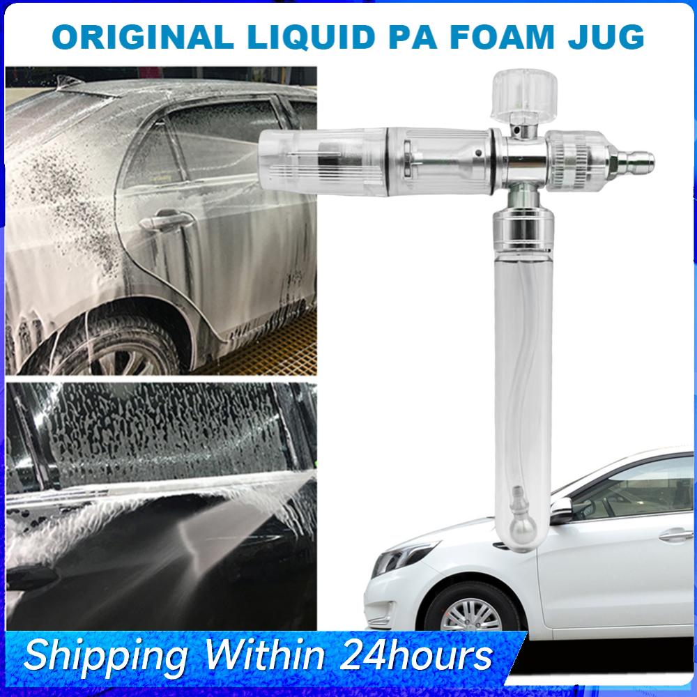 35ml Water Foam Pot with 1/4 Inch Quick Connector Soap Foam Spray Bottle Car Wash Foam Sprayer for Cleaning Cars SUVs