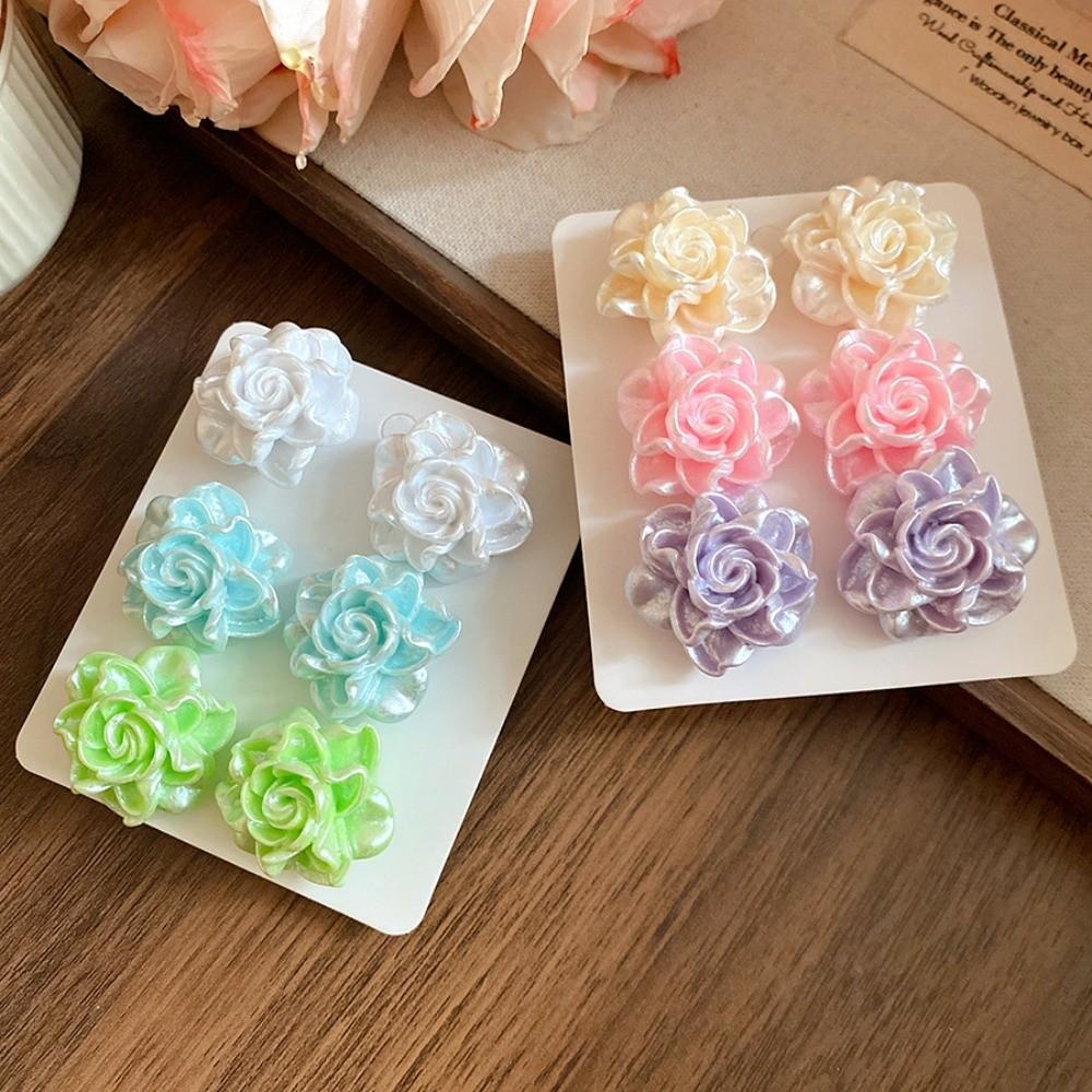 Jewelry Accessories Resin Flower Earrings Set Vacation Style Sweet Stud Earrings  Summer Beach