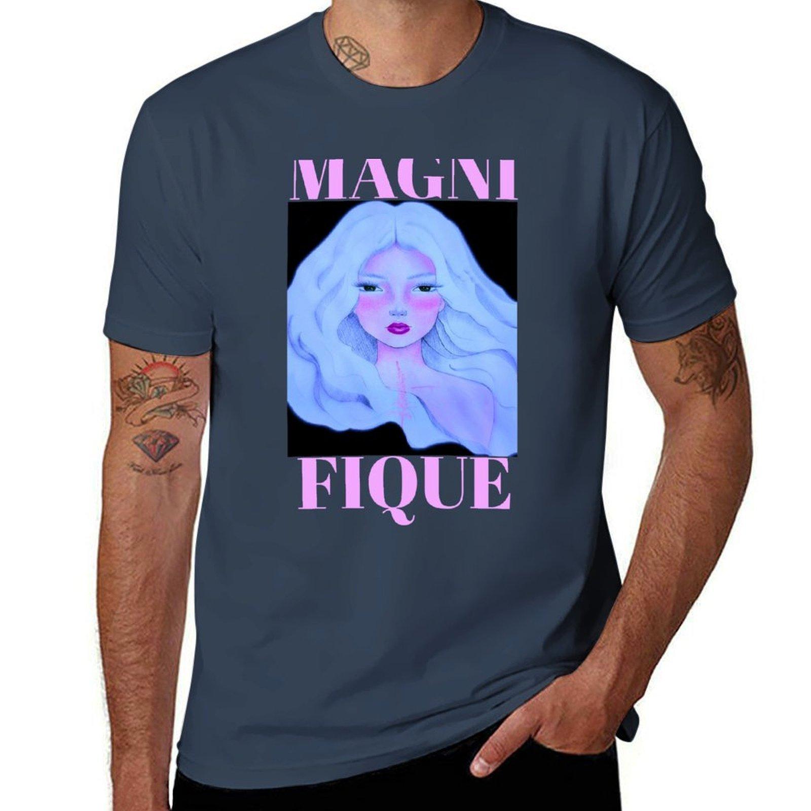 Magnifique Beautiful New Portrait Art By Coolclevercute (Pink) Tshirt Big And Tall Basic Tee Shirt S