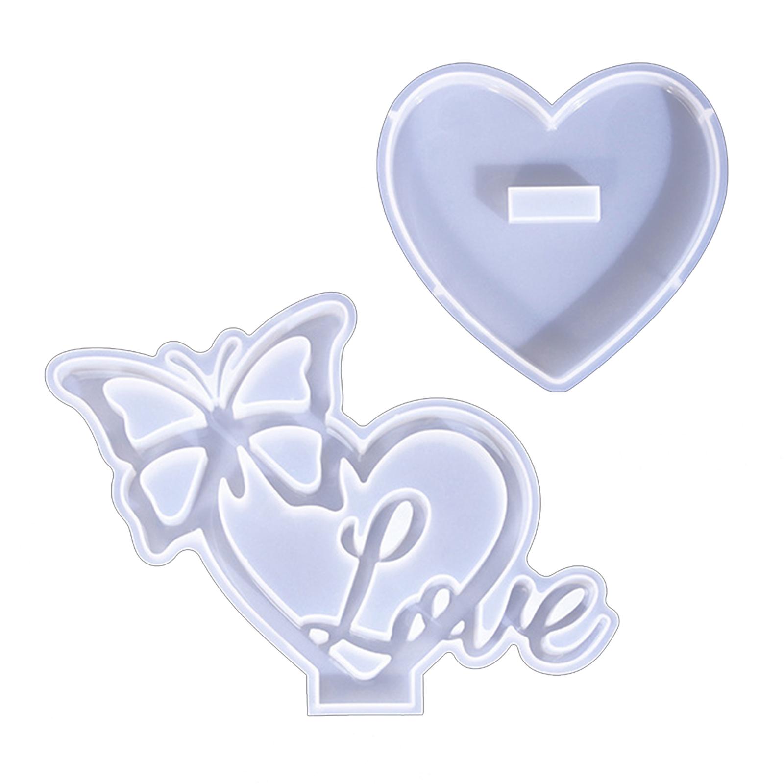 

Набор из 2 скульптурных форм, легко извлекаемых из формы, силиконовая форма для украшения сердца в виде медведя/бабочки для энтузиастов 3