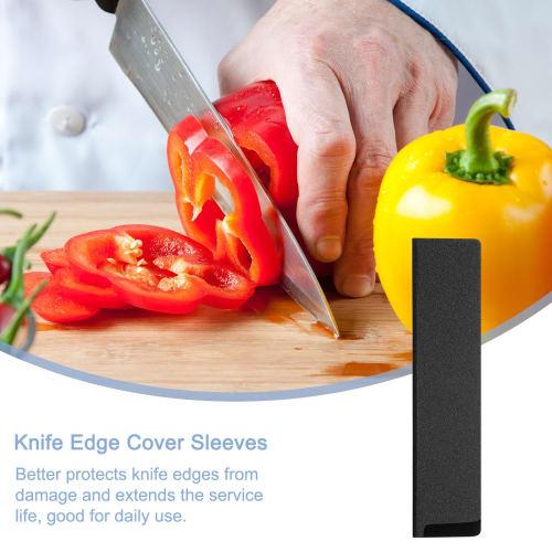 uxcell 3-Piece Knife Edge Guard, 8.7"x2" ABS Knife Cover Sleeve, Knife Case, Blade Protection Cover, Universal Knife Sheath for Home Kitchen Knives