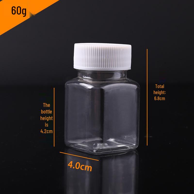 Clear Plastic Wide-Mouth Bottle for Liquid/Solid/Powder Storage, Bead Organizer, Medicine Container, 30ml.