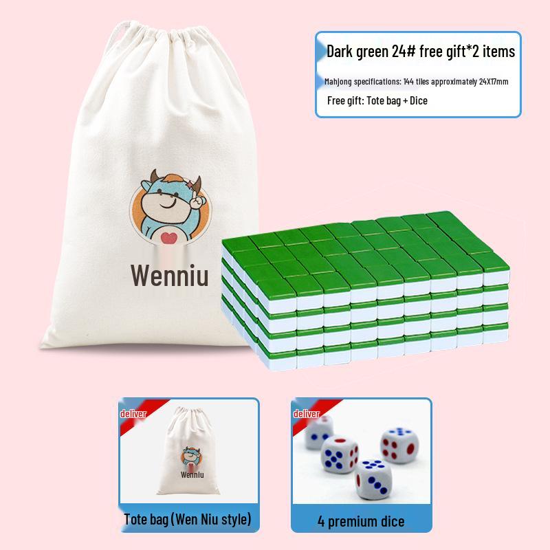 Portable Mini Mahjong Set - Compact Travel and Dorm Use