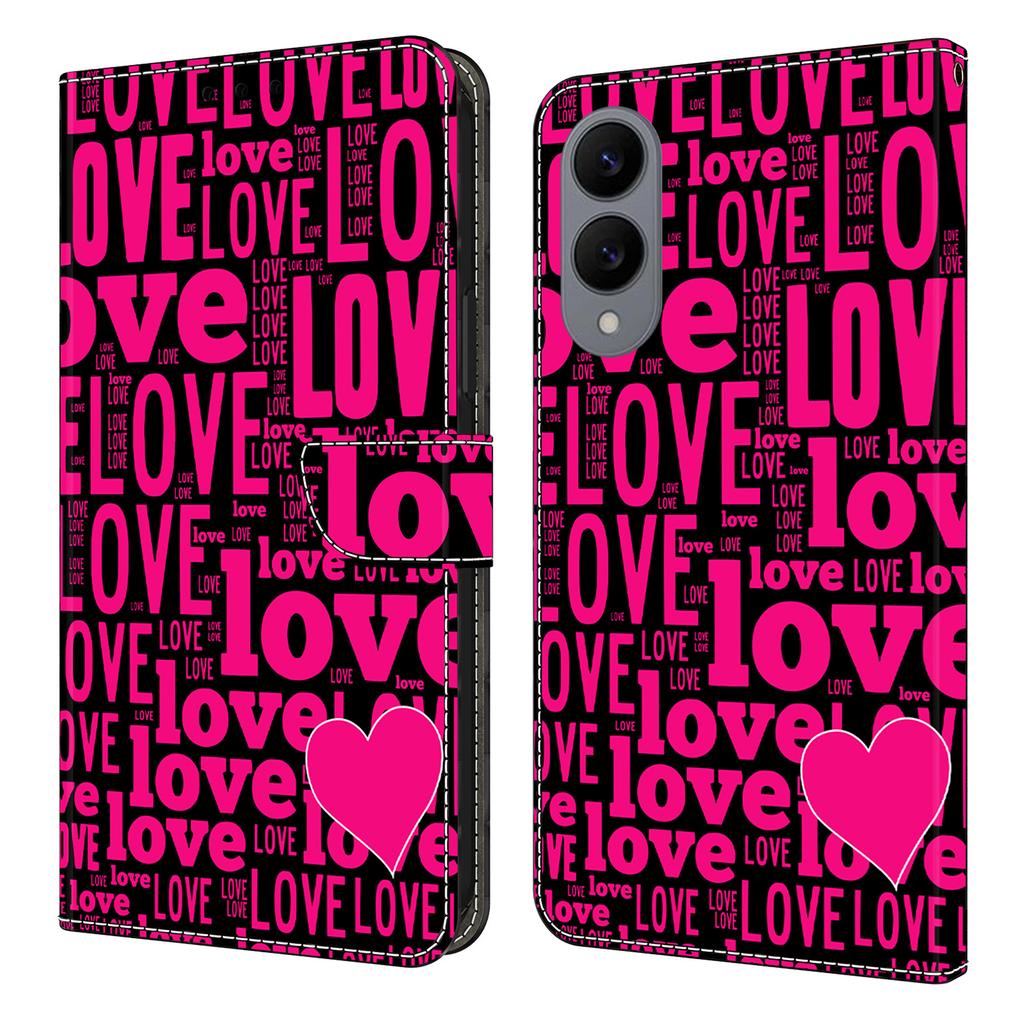 For Samsung Galaxy S25 Edge Wallet Case Pattern Printing PU Leather Flip Stand Phone Cover