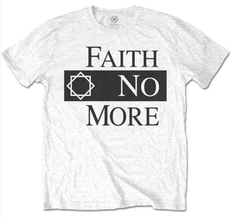 New Faith No More Black White Logo Epic Band T-Shirt (SML-2XL) badhabitmerch XXXXL