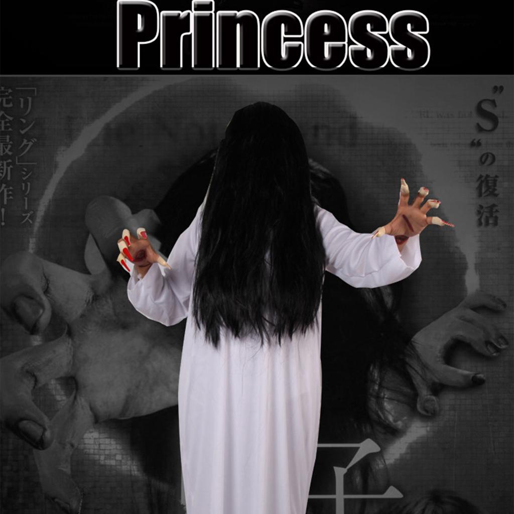 Sadako Costume Female Ghost Costume Ghost Cosplay Costume  Halloween Prank Props Horror Decorations Haunted House Decor