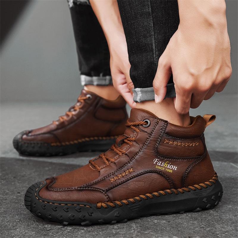 Autumn /Spring Mens Handmade Boots  Comfortable Ankle Boots for Men Casual Shoes Tooling Shoes  Mens Chelsea Ankle Boots