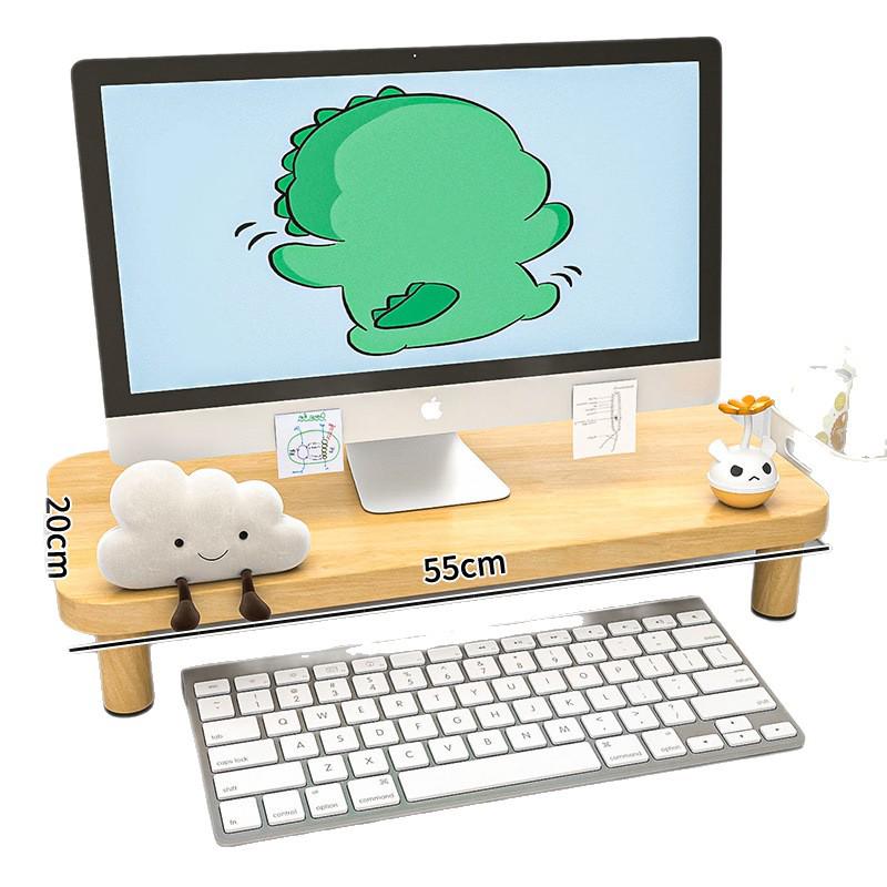 Desktop Laptop and Monitor Riser Stand with Storage Shelf