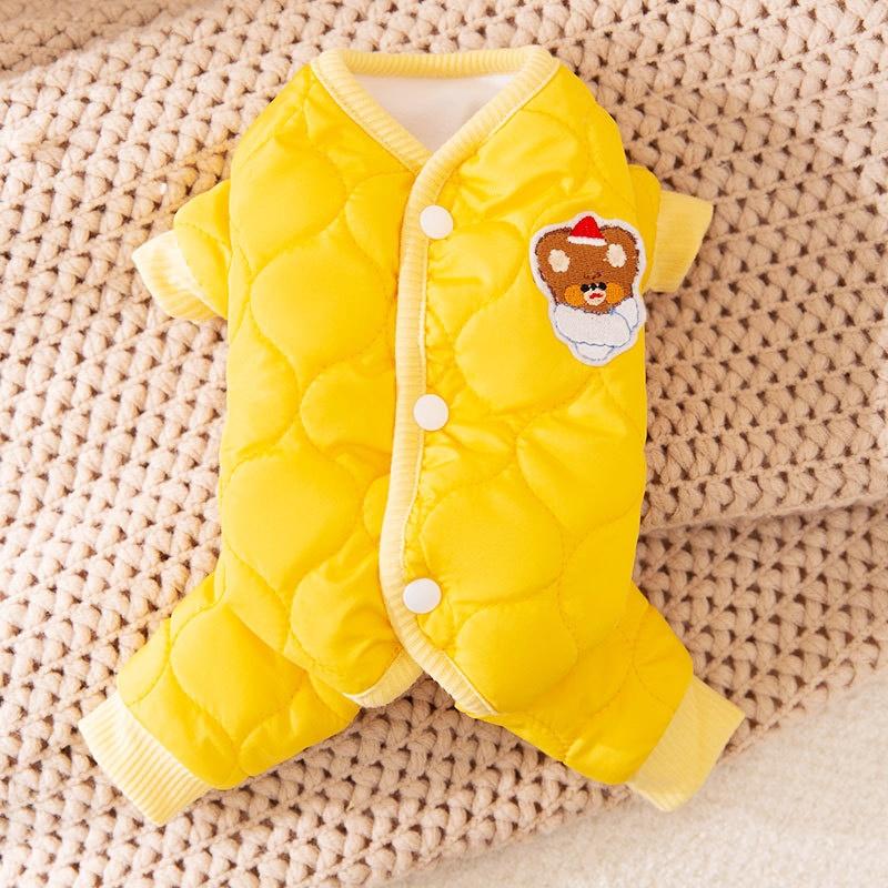 Winter Warm Dog Clothes Waterproof Dog Jumpsuit Thicking Puppy Onesie Pet Cotton Jacket Fashion Cat Coat French Bulldog Costume