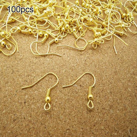 100Pcs/500Pcs Earring Hook Coil Ear Wires for DIY Jewelry Making Findings Repair