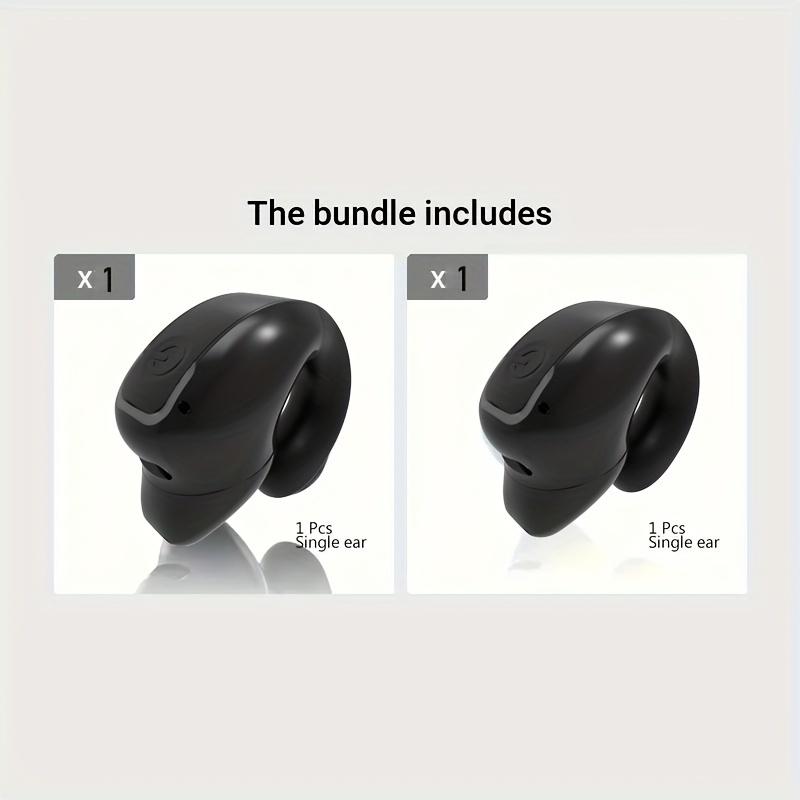 1/2 Stück Clip-On Drahtlose Ohrhörer mit Geräuschunterdrückung, Telefonsteuerung, Wiederaufladbarer Lithium-Polymer-Akku, Komfortables Kopfhörer-Design für Sport